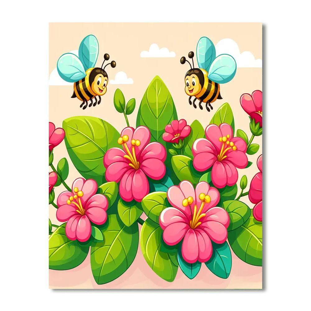 Buzzy Bumblebees Paint By Numbers Art