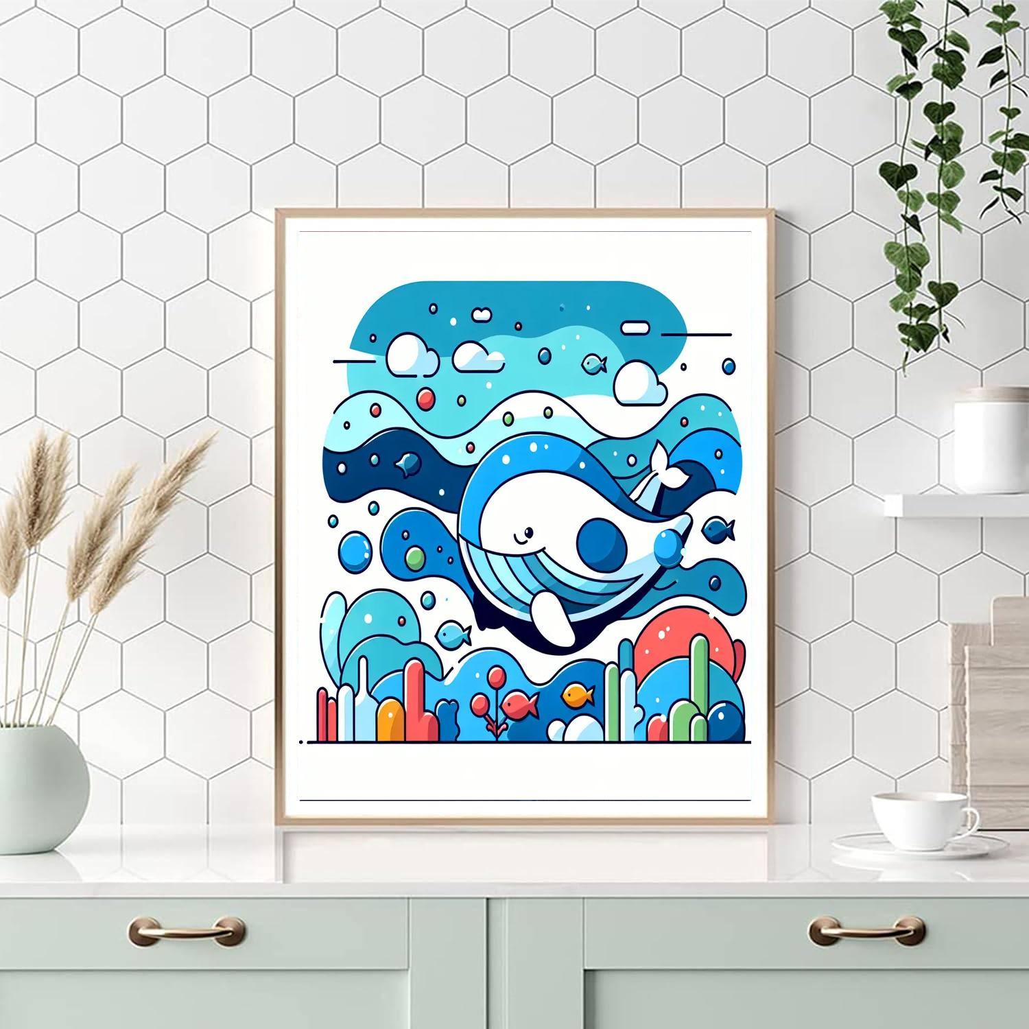 Wonder Whale Number Painting