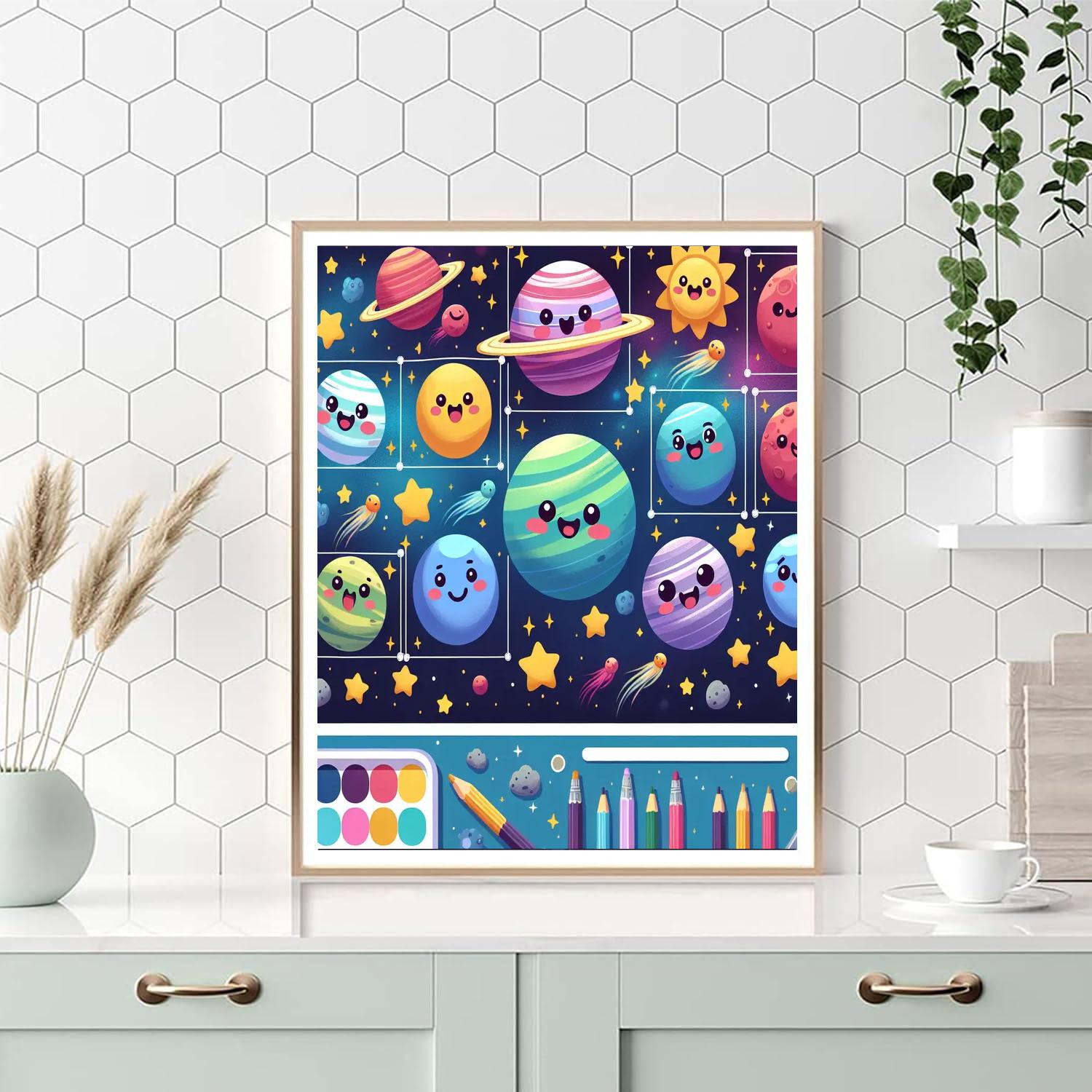 Giggling Galaxy Party Painting By Numbers Kit