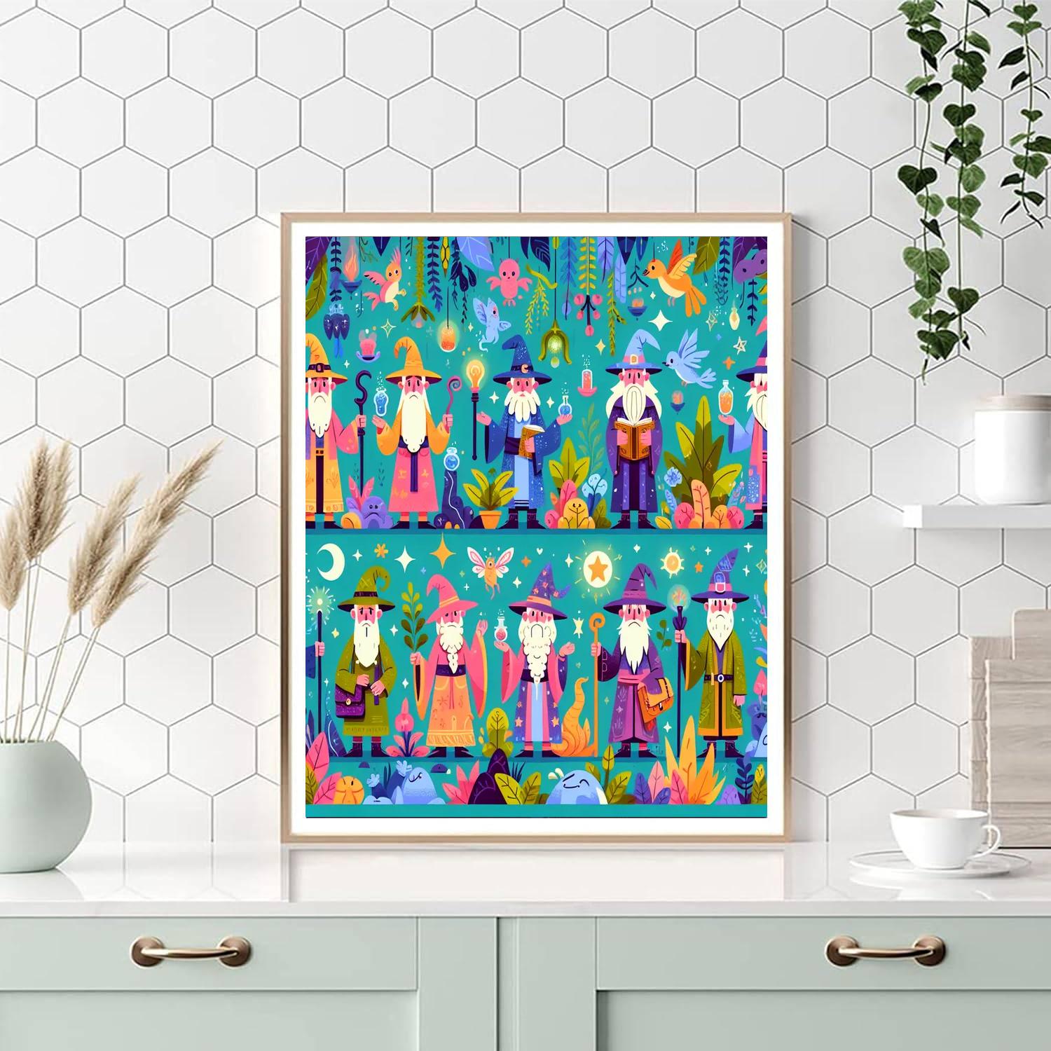 Enchanted Wizard's Garden Paint By Numbers Art