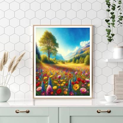 Dancing Wildflowers Number Painting