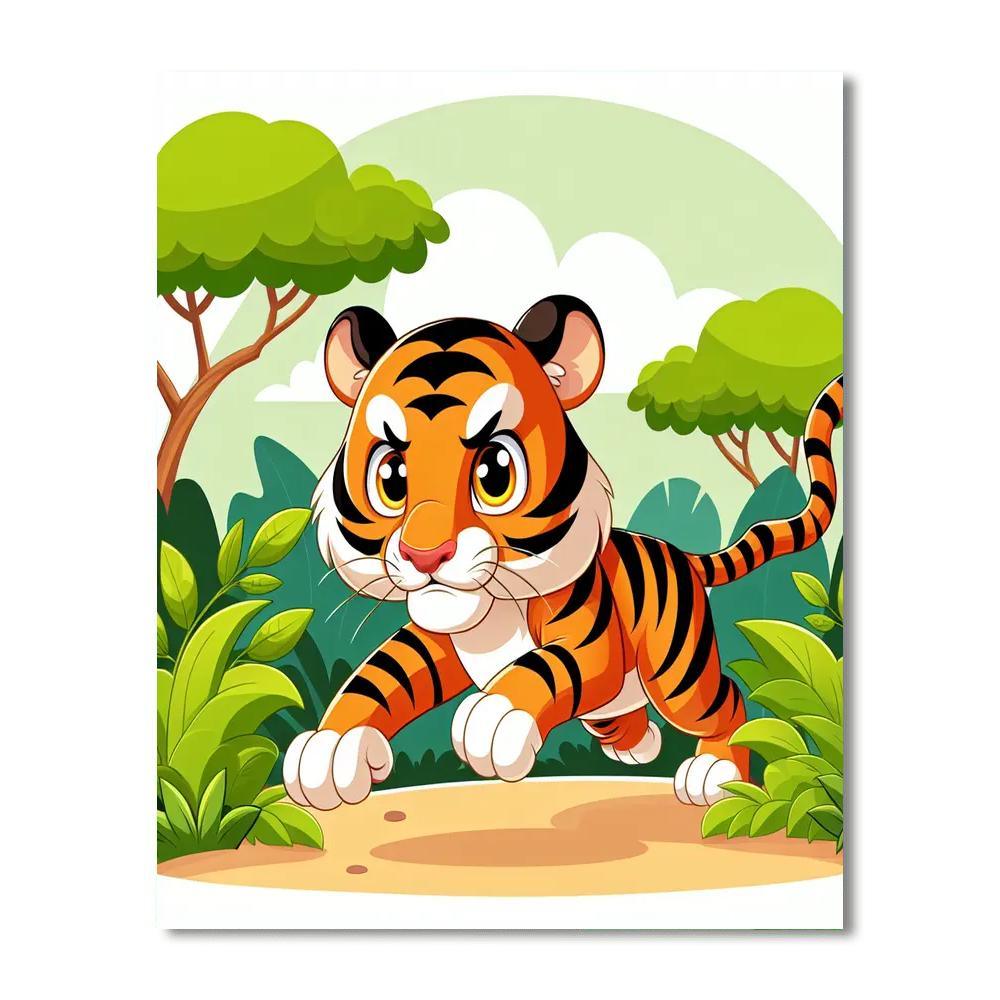 Fierce Tiger Painting By Numbers Kit
