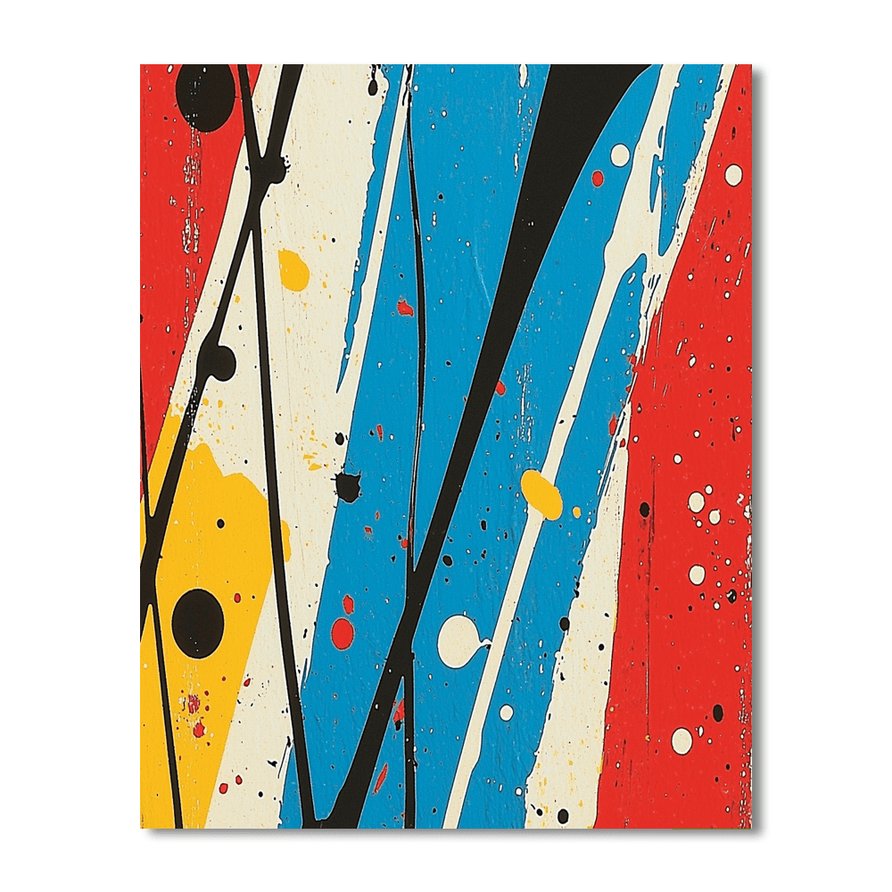 Jackson Pollock Inspired Timeless Abstract  DIY Paint By Numbers