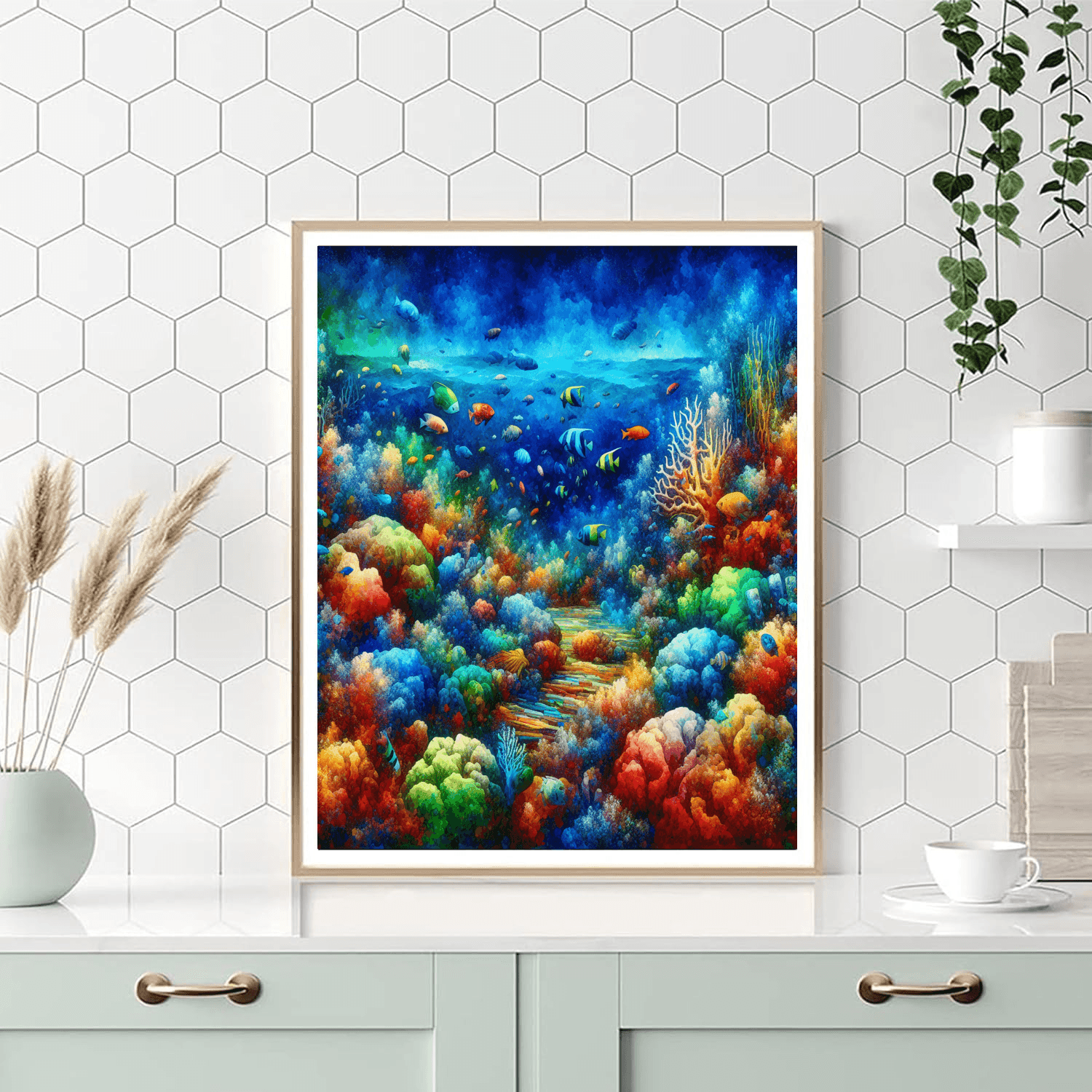 Vibrant Coral Reef Expedition Paint By Numbers Art