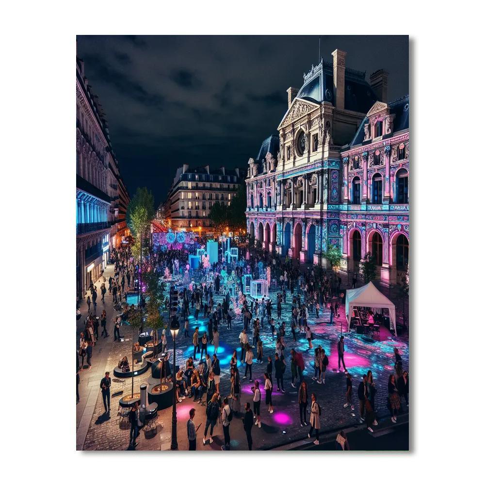 La Nuit Blanche - Paris DIY Paint By Numbers