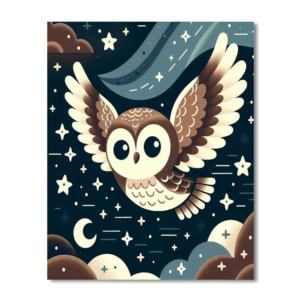 Gliding Owl Painting By Numbers Kit