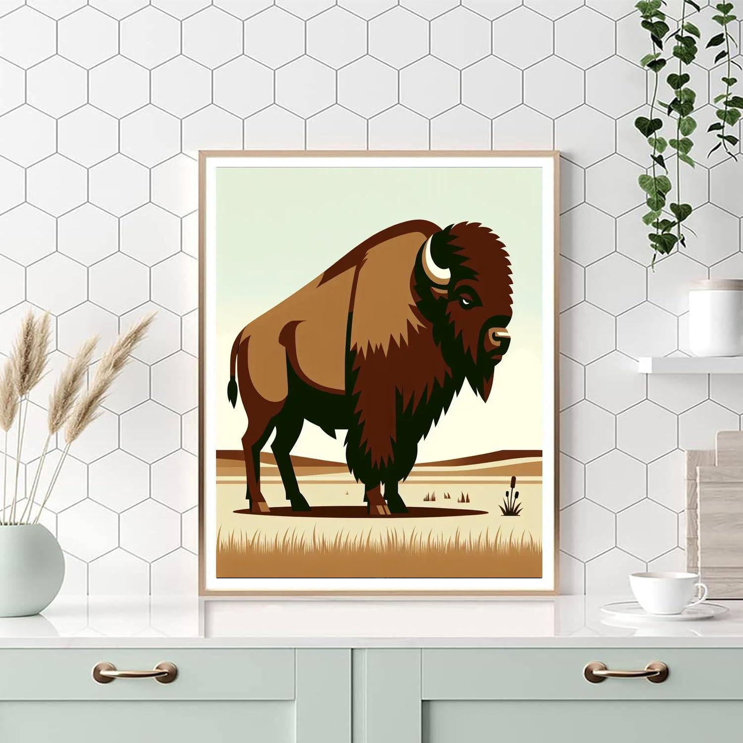 Bold Bison Paint By Numbers Art