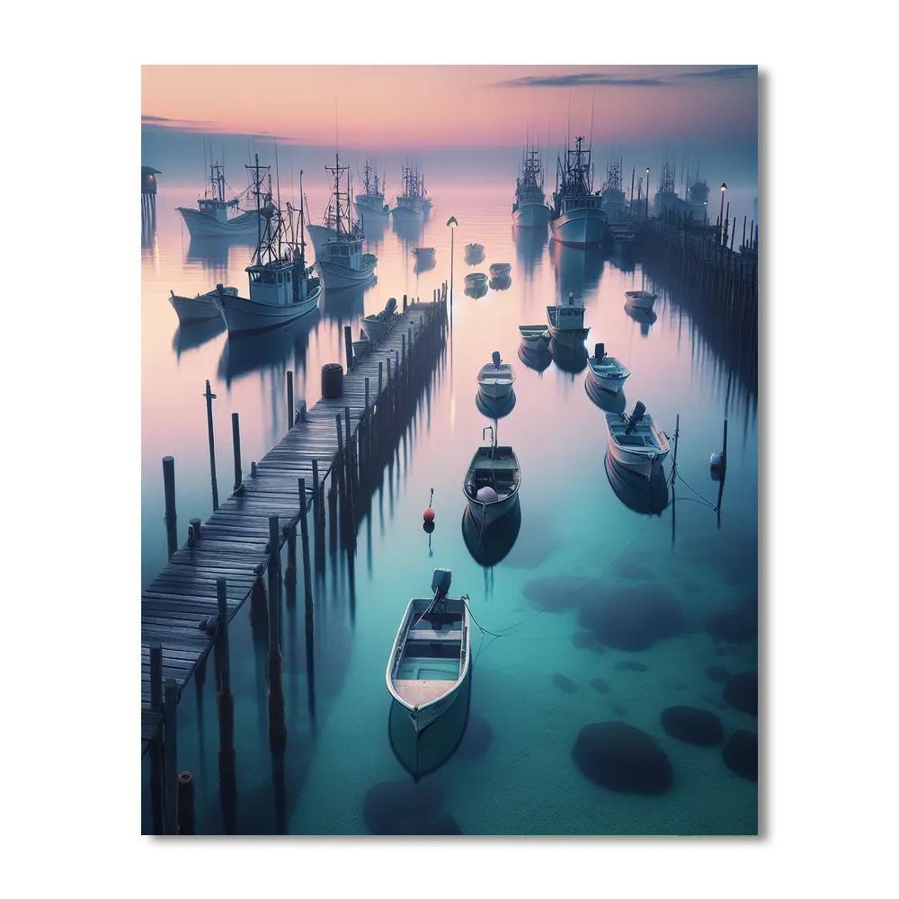 Fisherman’s Wharf Morning Paint By Color