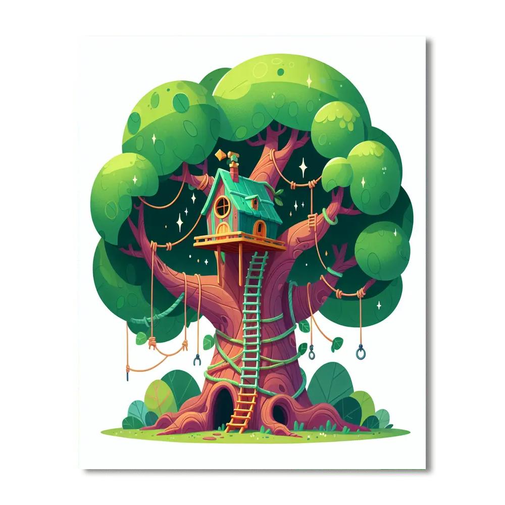 Magical Treehouse Tales Paint By Numbers Art
