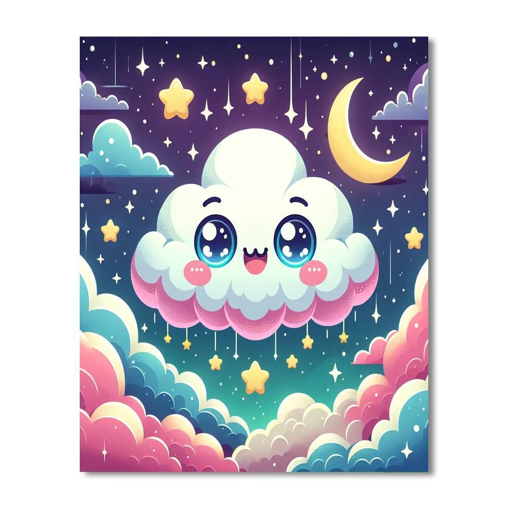 Dreamy Cloud Creatures Paint By Numbers
