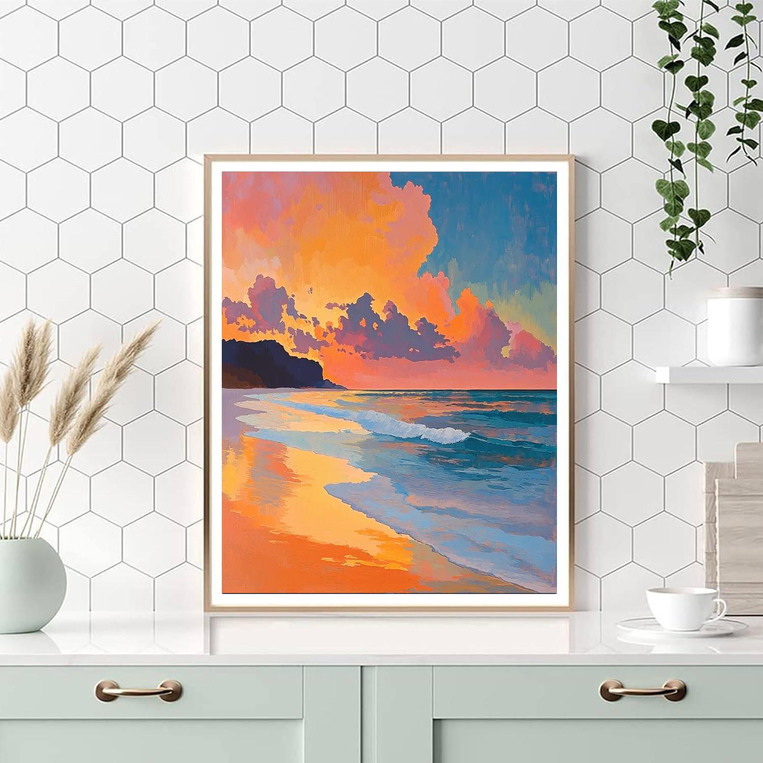 Winslow Homer Inspired Blissful Sunset Shores  Paint By Numbers