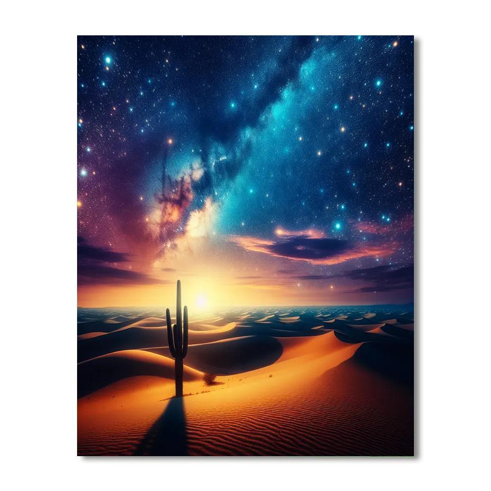 Starlit Desert Wanderer Paint By Numbers Art