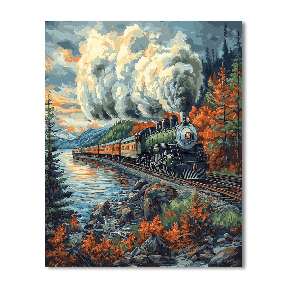 Winslow Homer Inspired Nostalgic Steam Engine Journey  Paint By Color