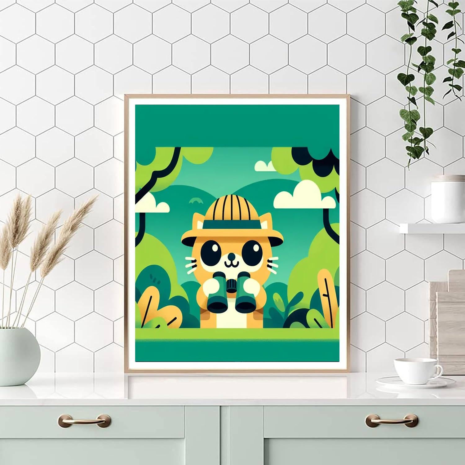 Adventure Cat Safari Numbered Painting Kits