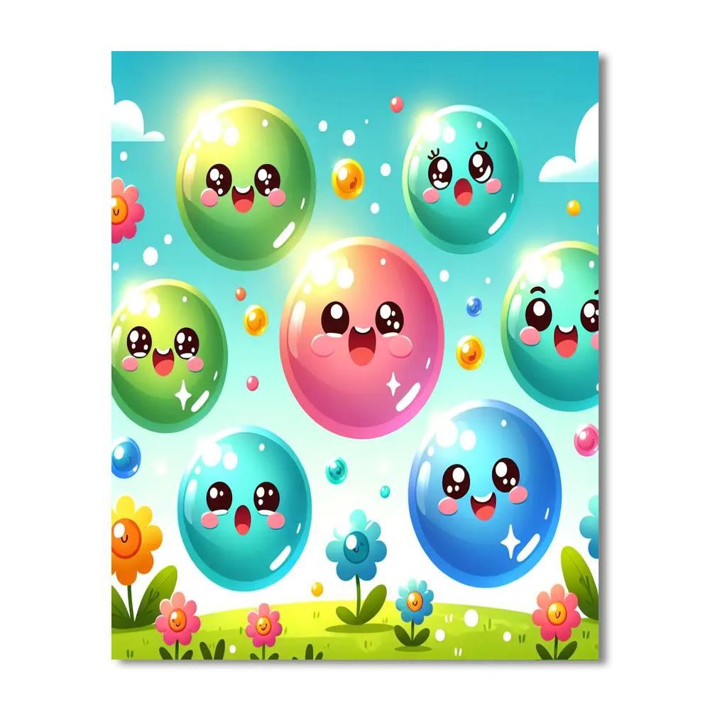 Bouncing Bubble Friends Paint By Numbers