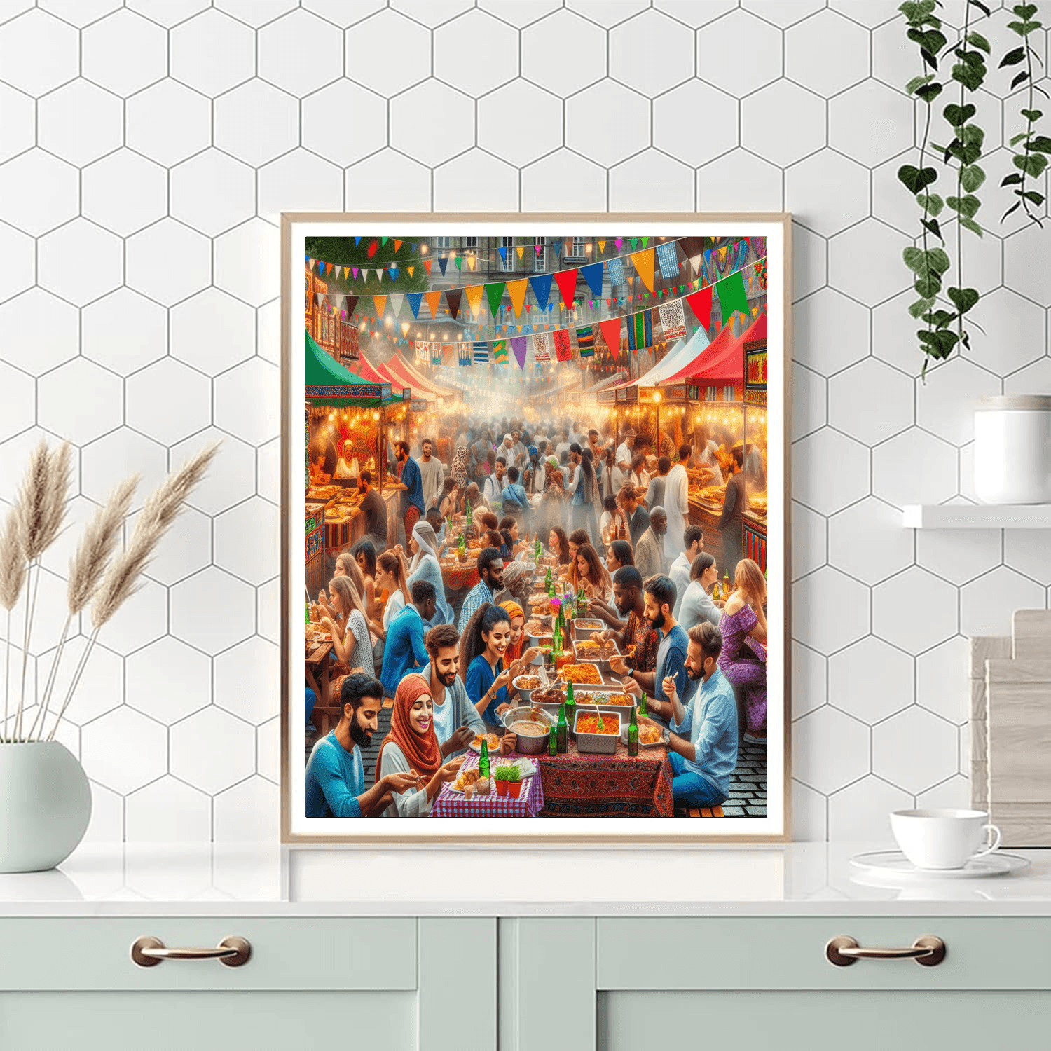 International Street Food Festival Number Painting