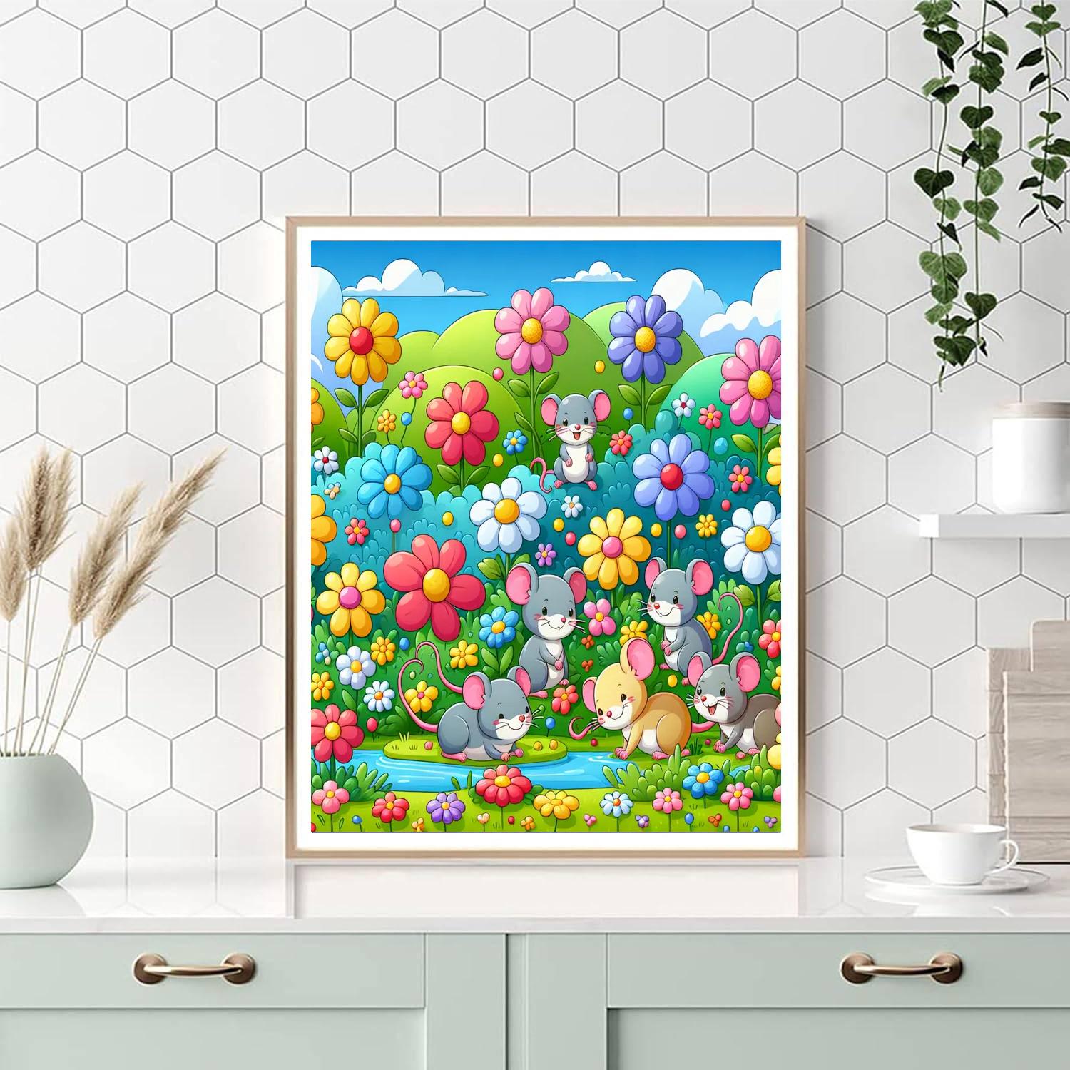 Magical Meadow Mice Numbered Painting Kits
