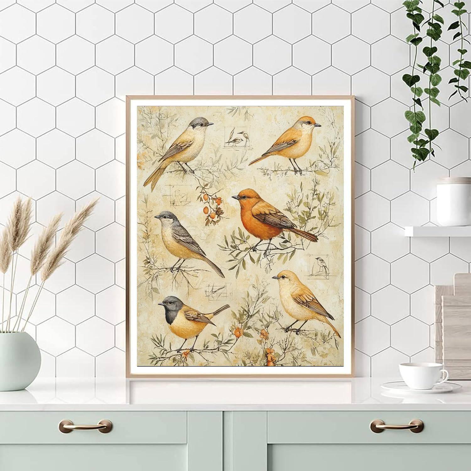 Leonardo Da Vinci Inspired Flight Of The Feathered  Numbered Painting Kits