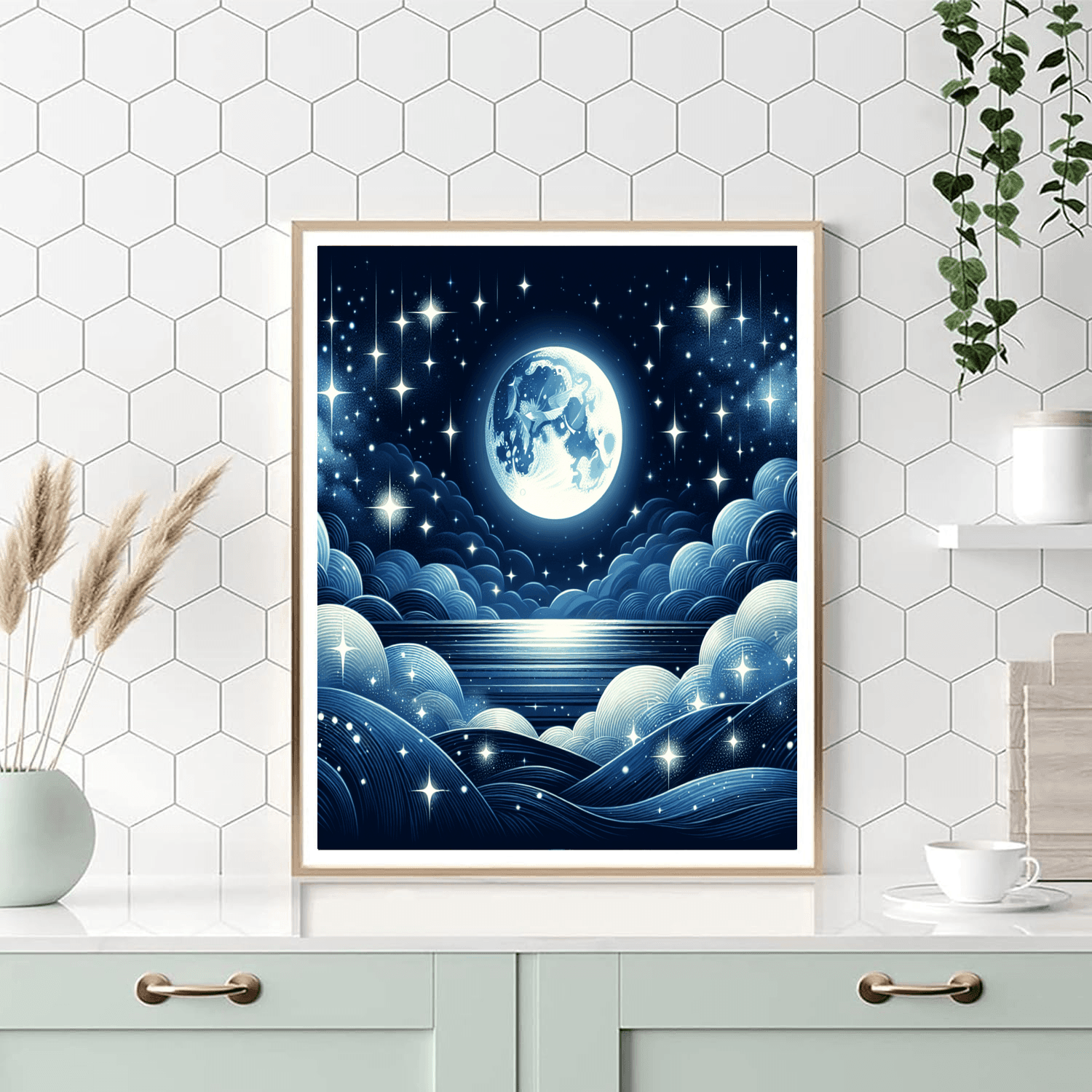 Lunar Night Magic Number Painting