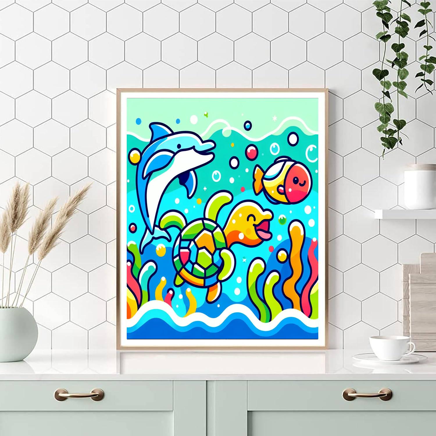 Gentle Ocean Friends Paint By Number