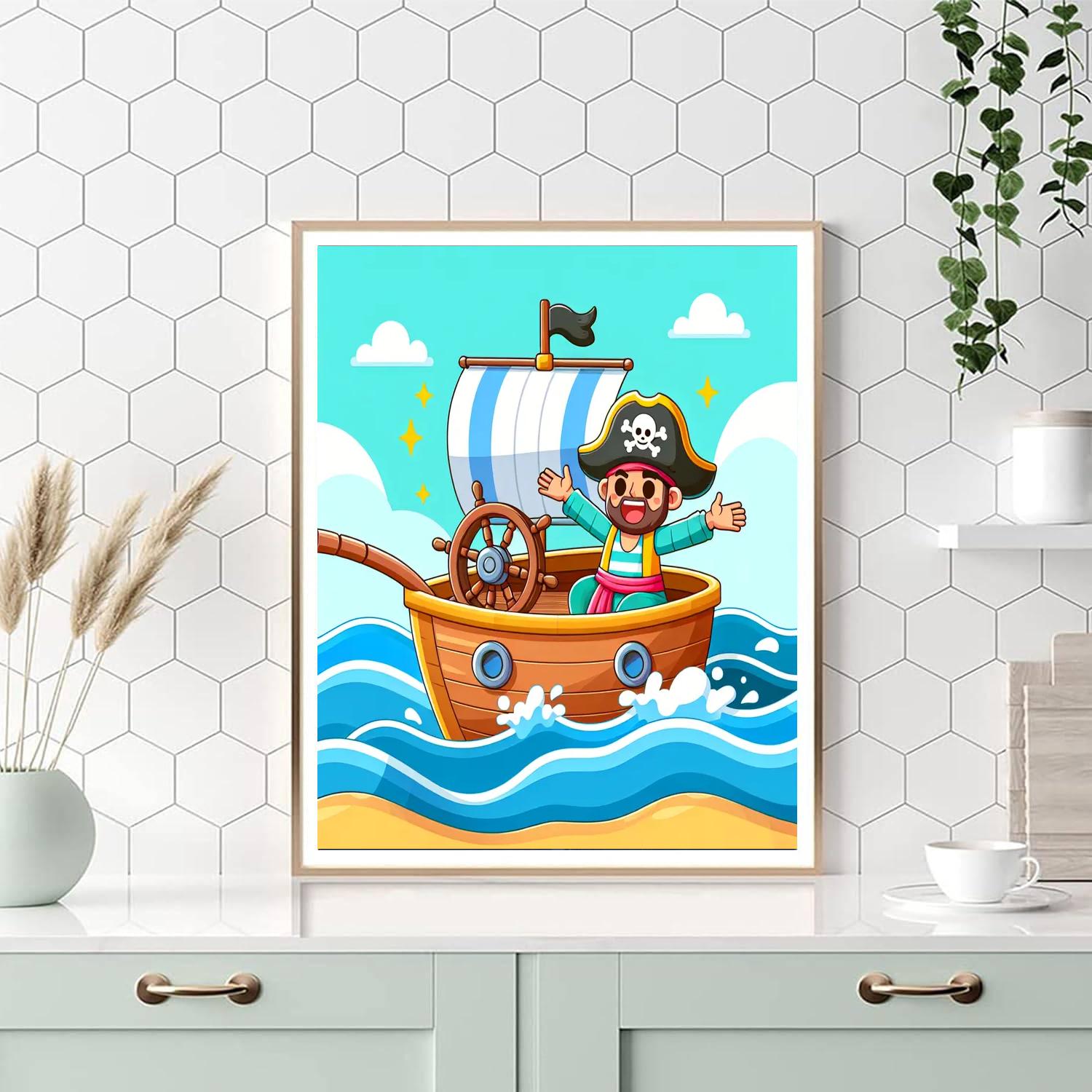 Merry Pirate Ship Paint By Numbers Kits