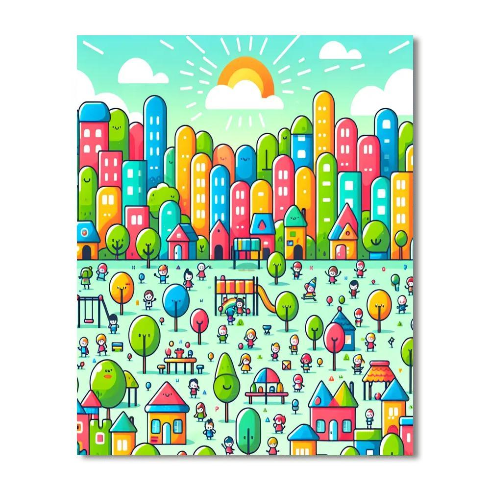 Doodle Town Number Painting