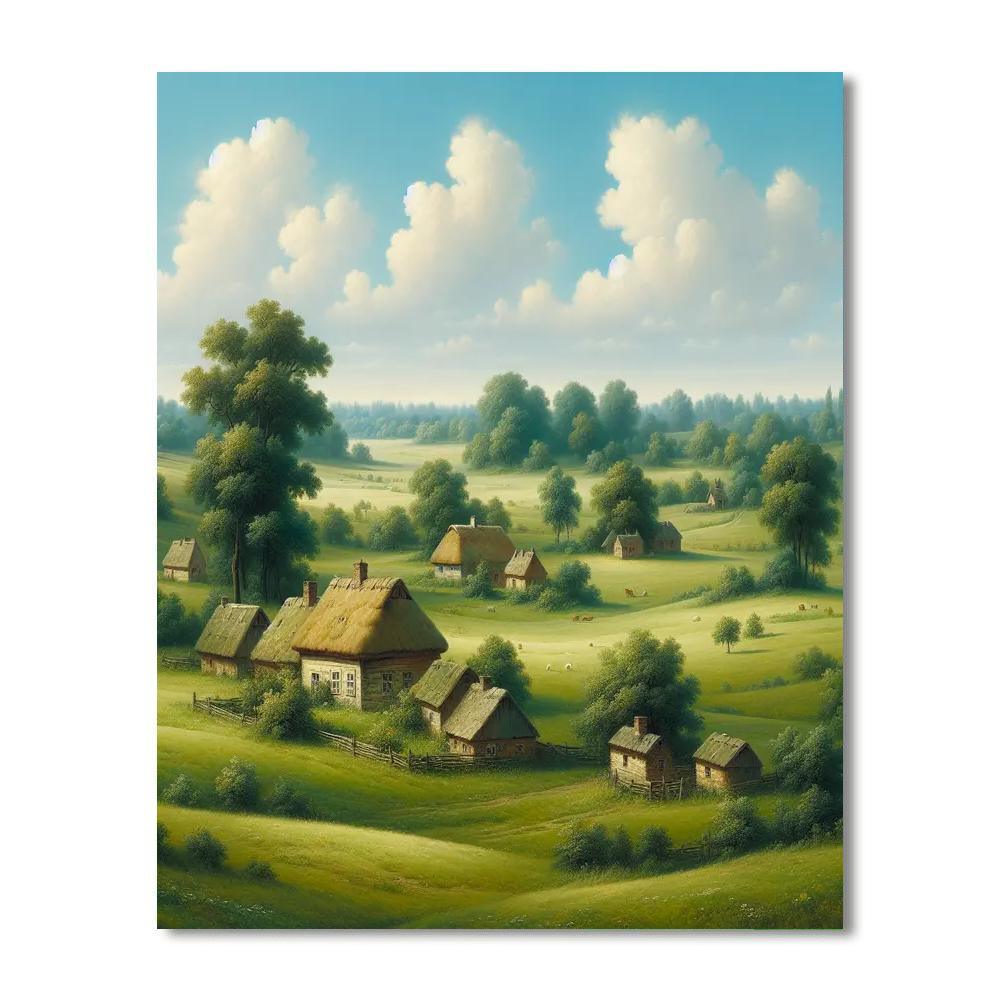 Pastoral Village Harmony Paint By Numbers
