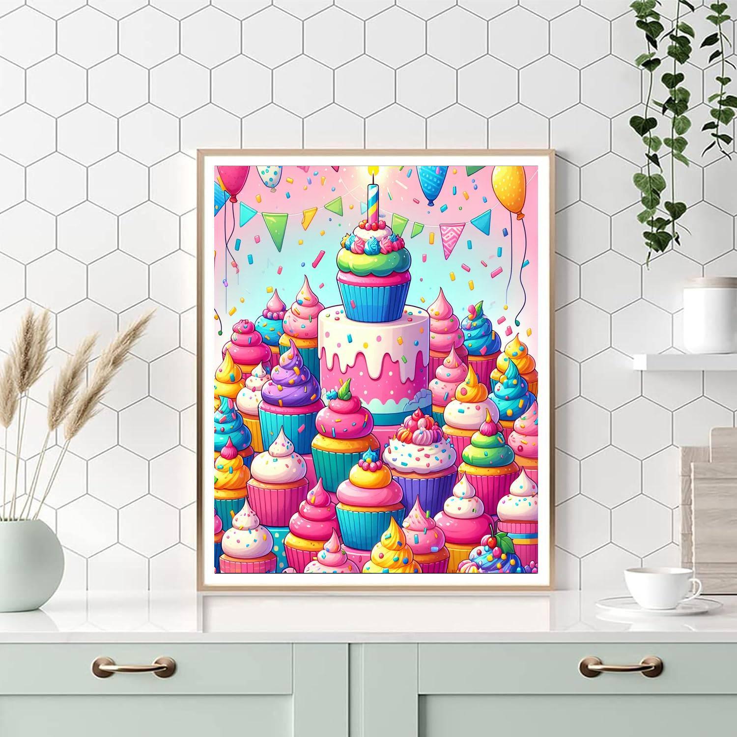 Sweet Tooth Cupcake Party Painting Number Kit