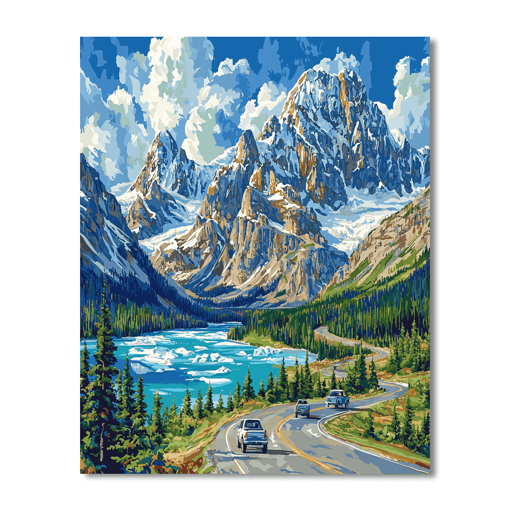Icefields Parkway Paint By Numbers