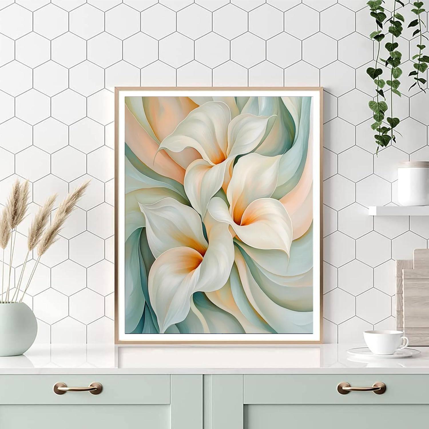 O'Keeffe Inspired Ethereal Floral Dance  Painting By Numbers Kit