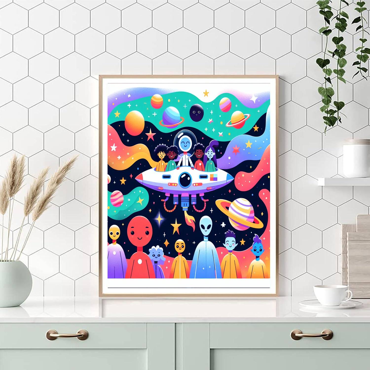 Fantastical Space Adventure Paint By Numbers