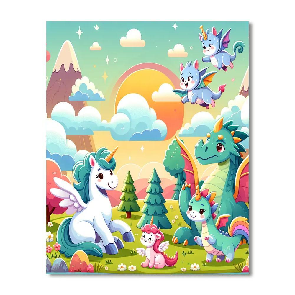 Artistic Mythical Creatures Paint By Numbers Kits