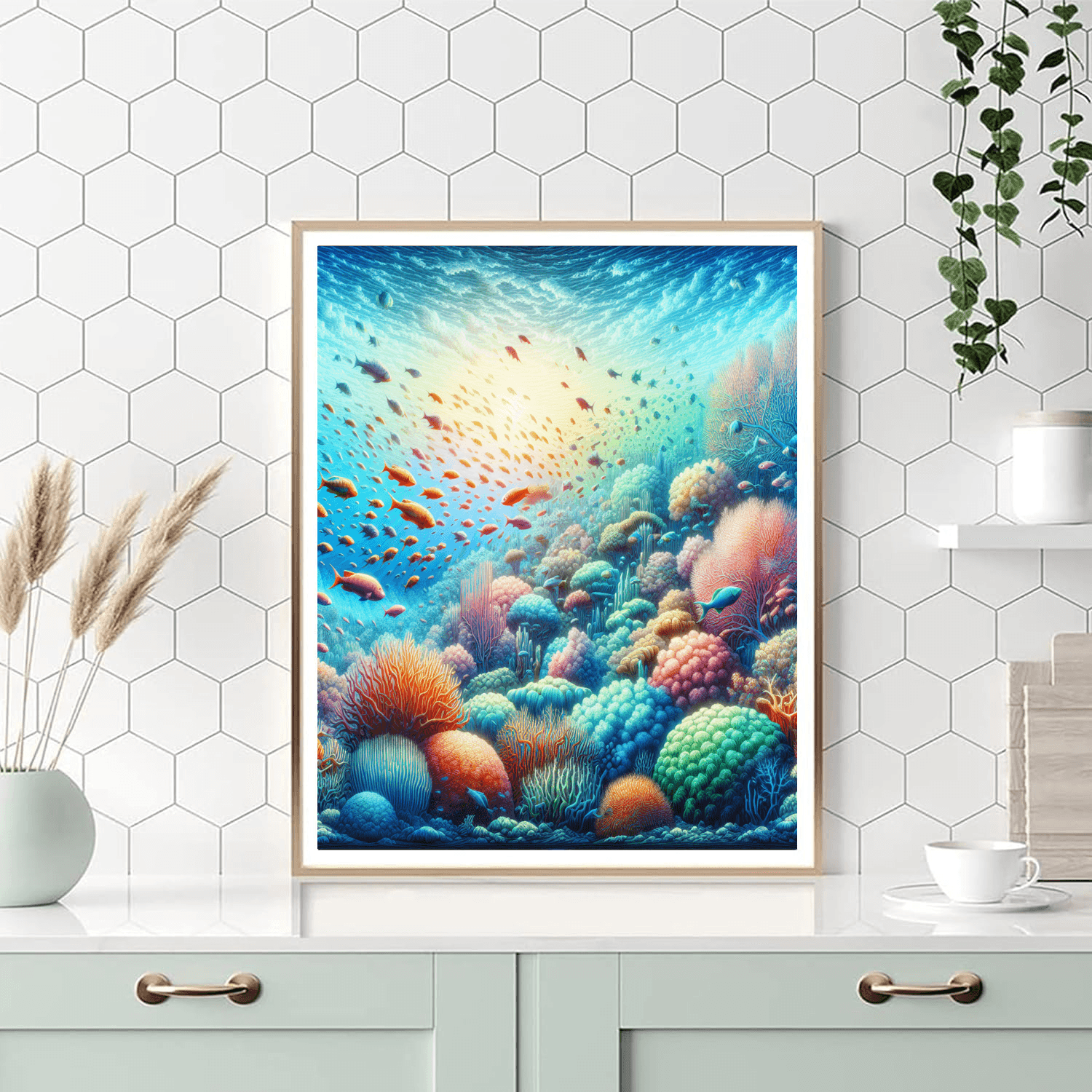 Colorful Coral Paradise Painting Number Kit