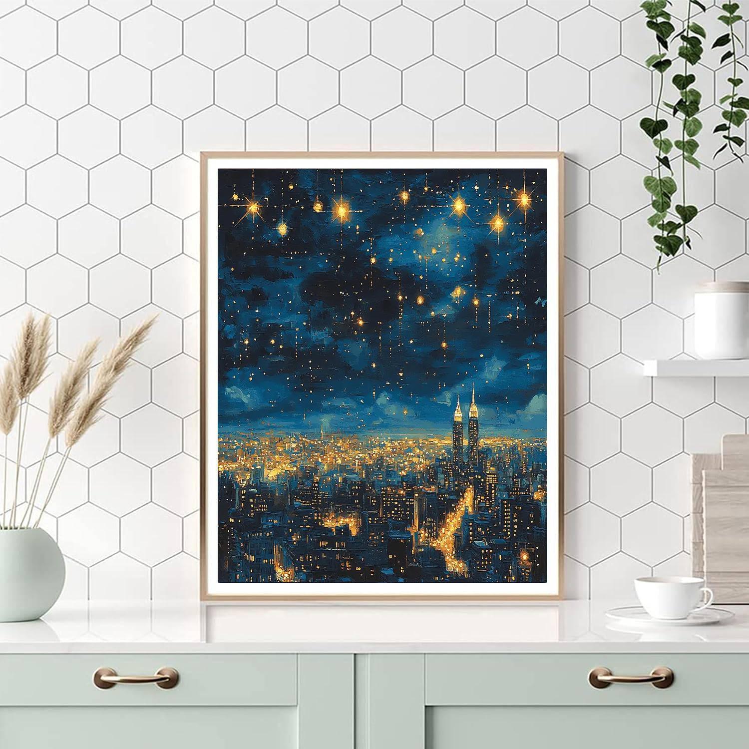 Magritte Inspired Ethereal Skylines  DIY Paint By Numbers