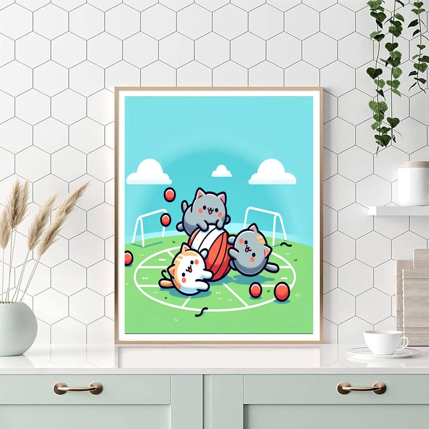 Playful Kitten Playground Painting By Numbers Kit