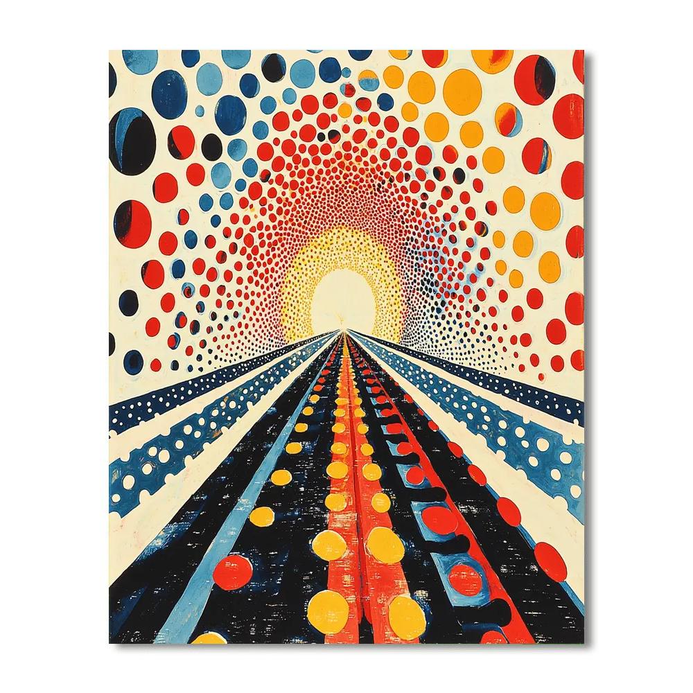 Yayoi Kusama Inspired Kaleidoscope Of Infinity  Paint By Number