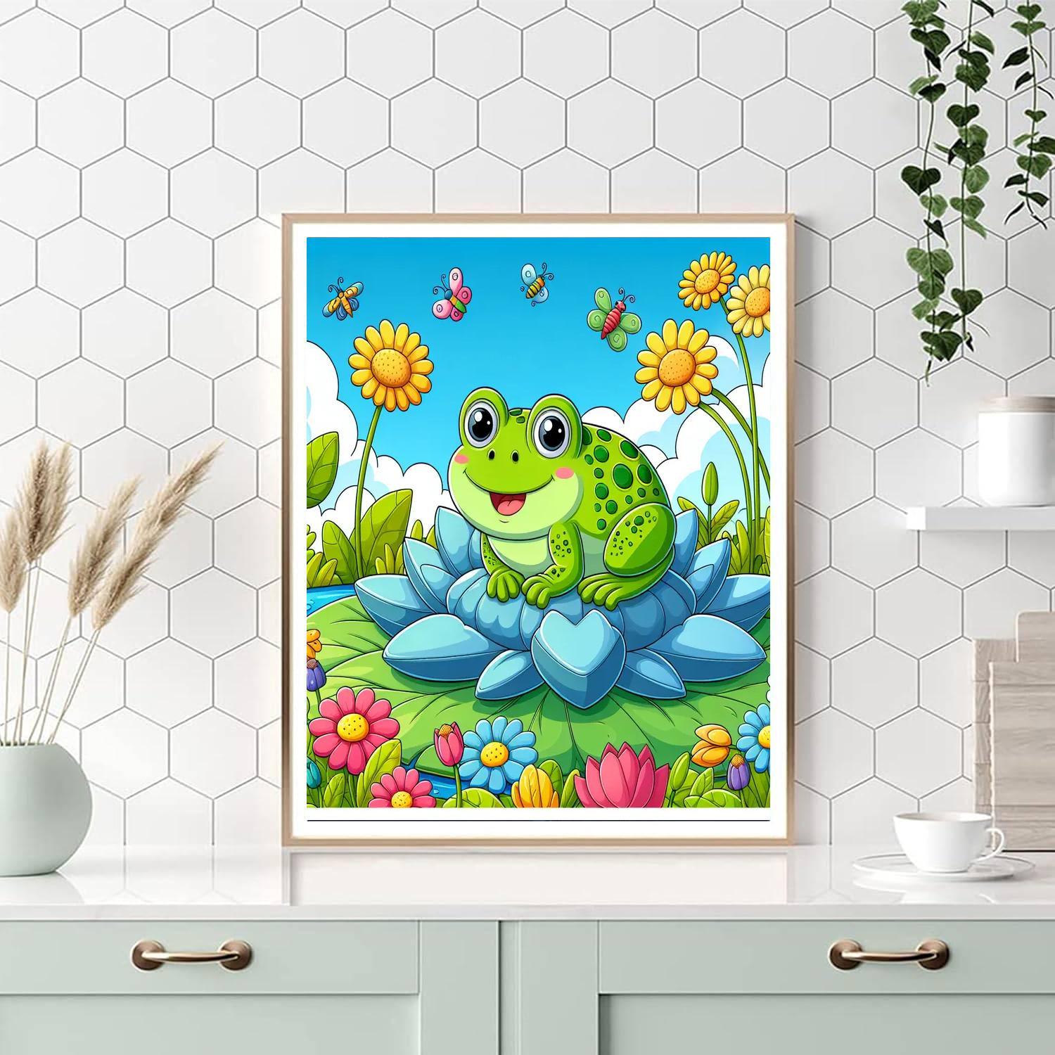 Cheerful Garden Toad Paint By Number