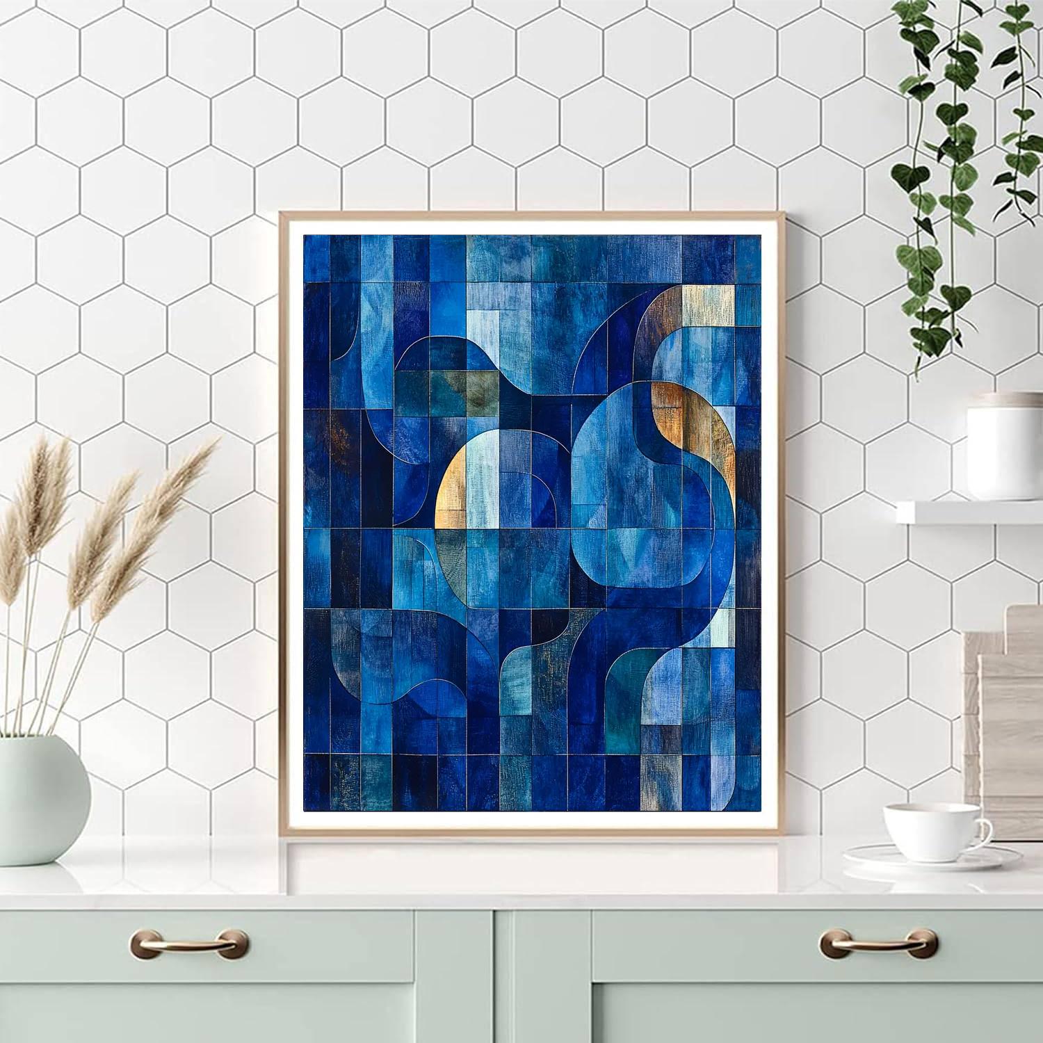 Paul Klee Inspired Mystical Geometry  Painting Number Kit