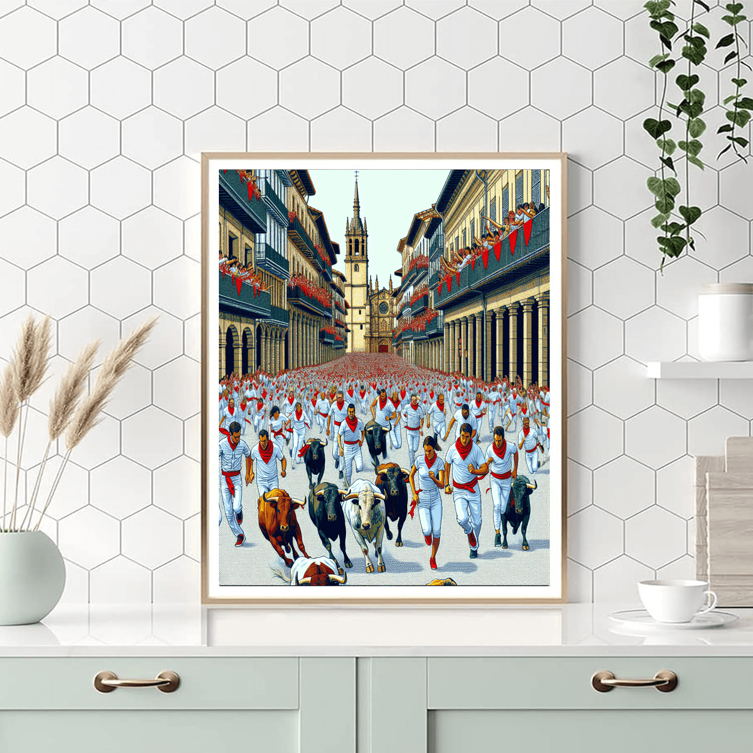 Fiesta De San Fermín - Pamplona, Spain Paint By Color