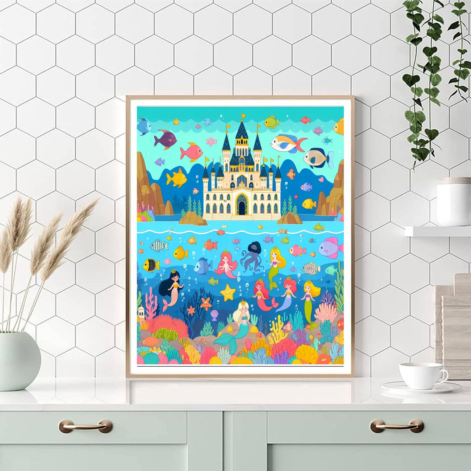 Underwater Palace Of Wonders Number Painting