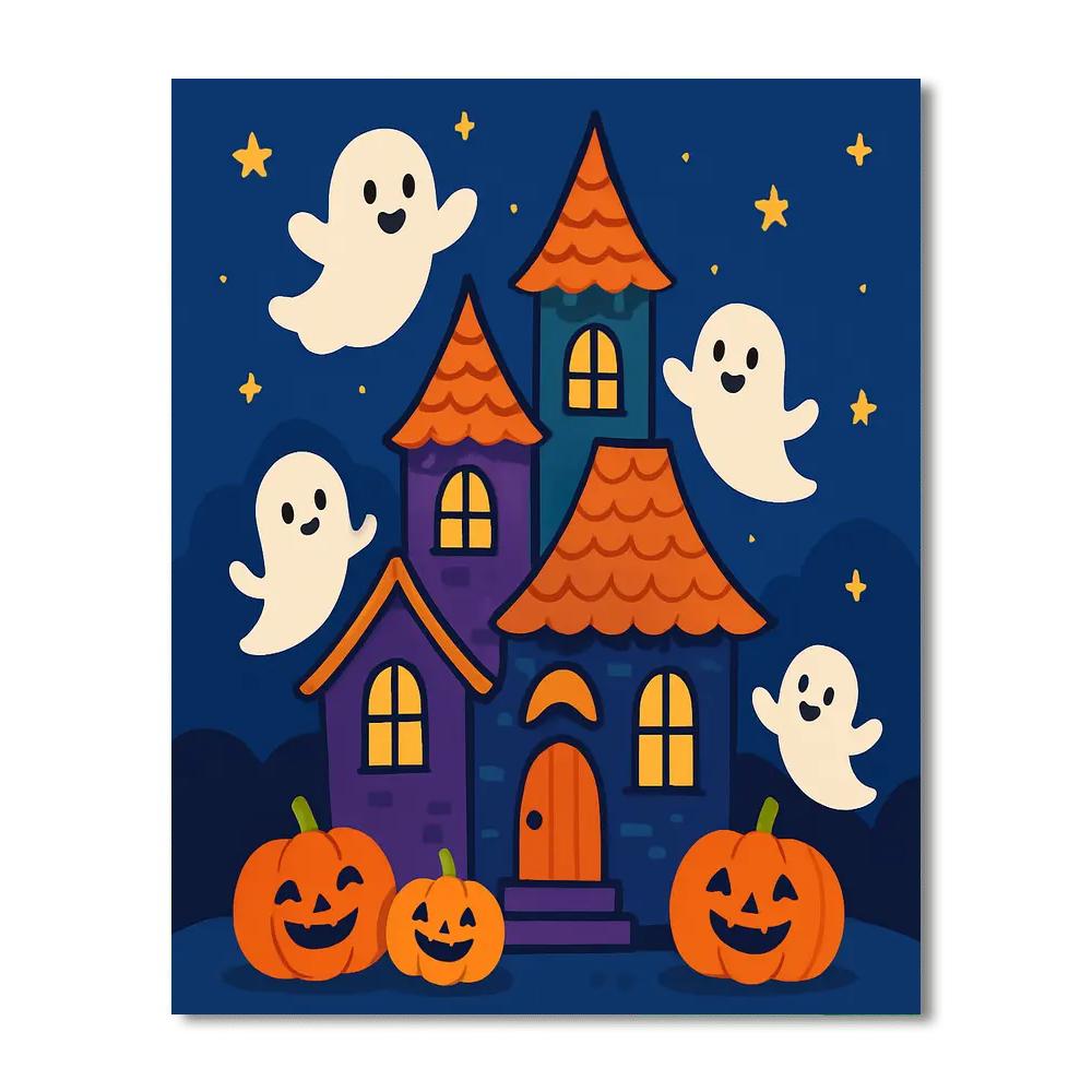 Spooky Fun Haunted House Paint By Numbers Kits
