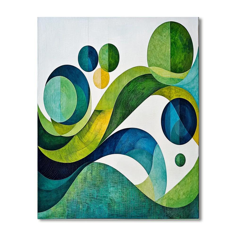 Kazimir Malevich Inspired Abstraction Of Nature  Number Painting