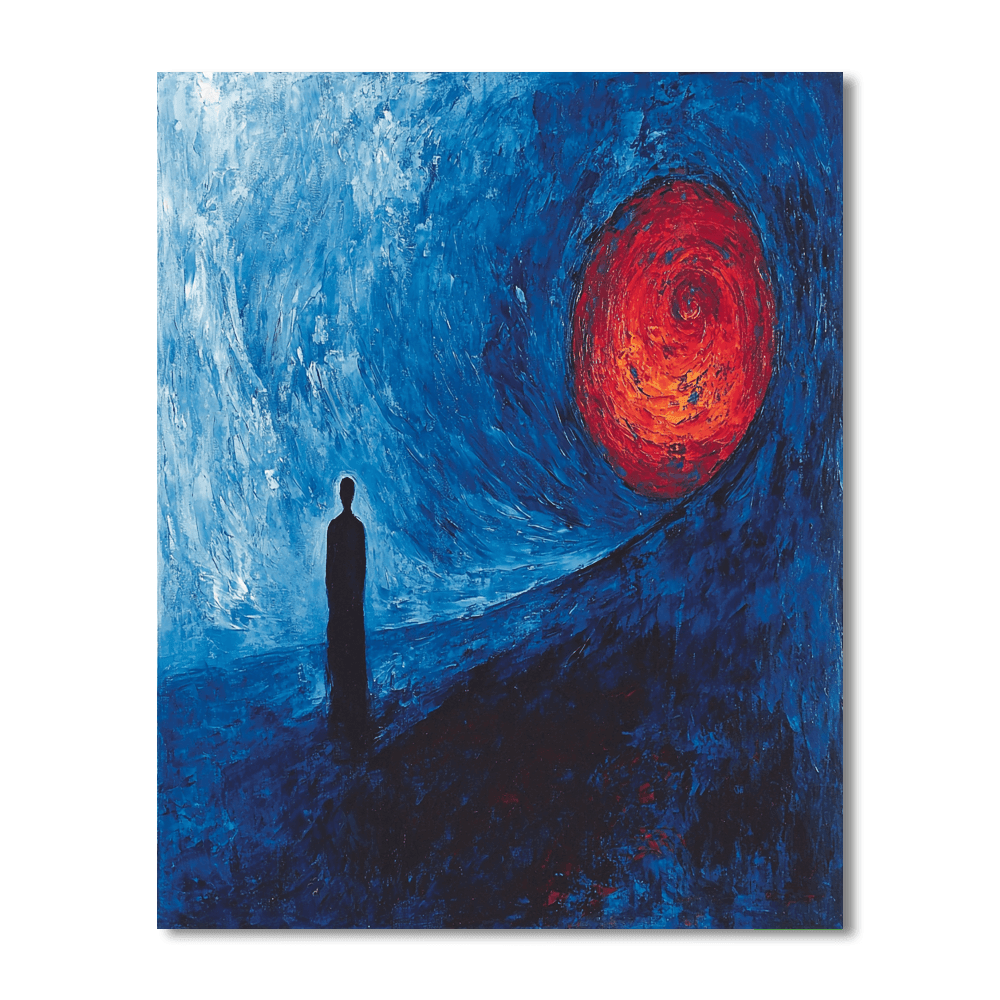Edvard Munch Inspired Melancholic Reverie  Painting By Numbers Kit