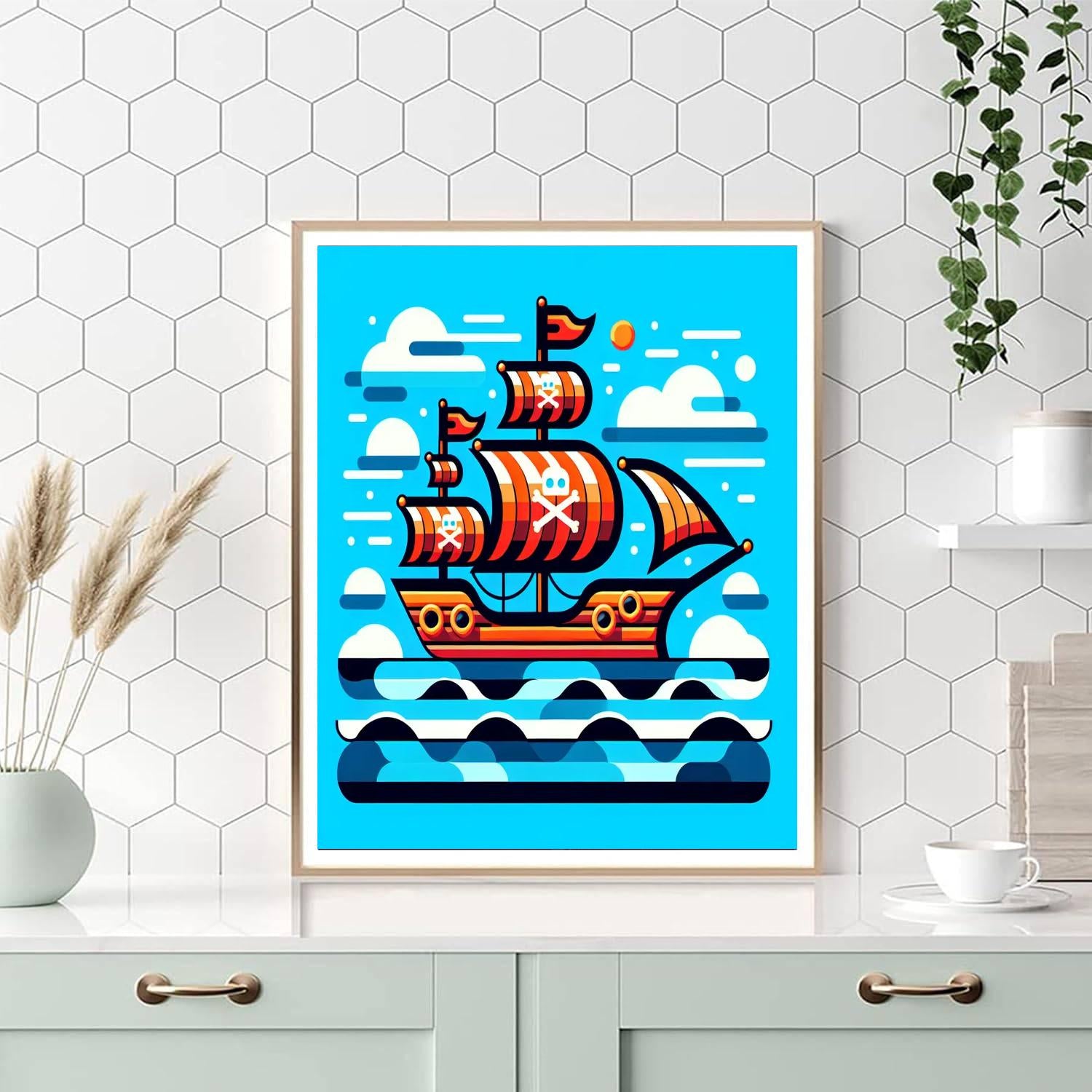 Pirate's Ocean Adventure Painting Number Kit