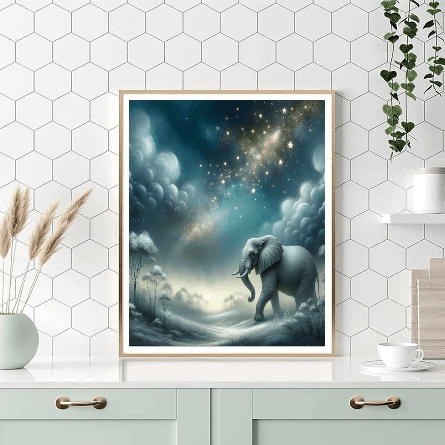 Starlit Elephant Journey Numbered Painting Kits