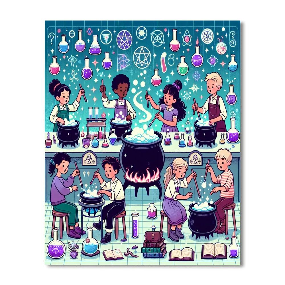 Wizard's Alchemy Lab Paint By Number