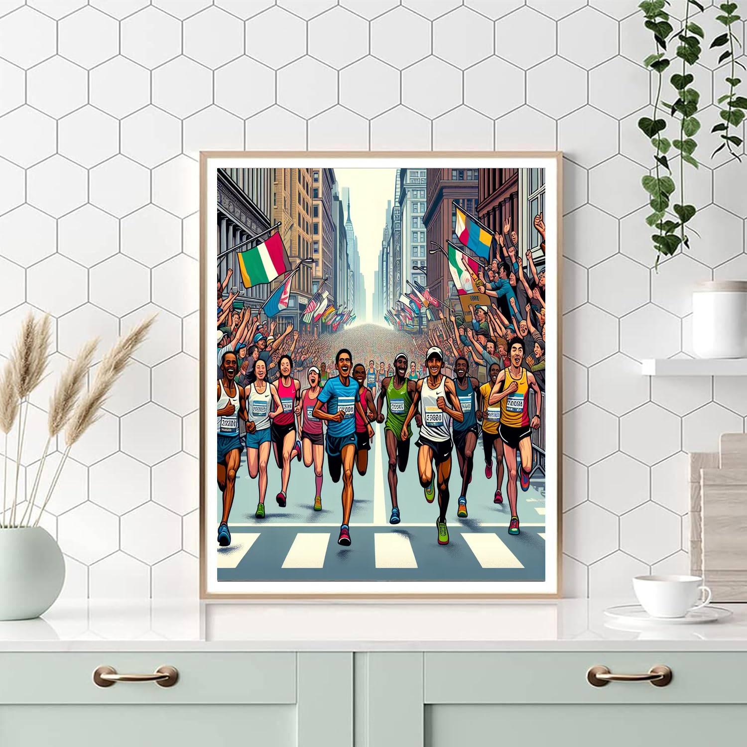 Boston Marathon - United States Number Painting