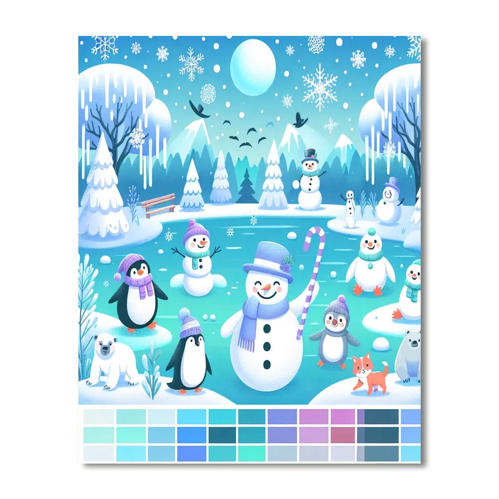 Winter Magic Land Numbered Painting Kits