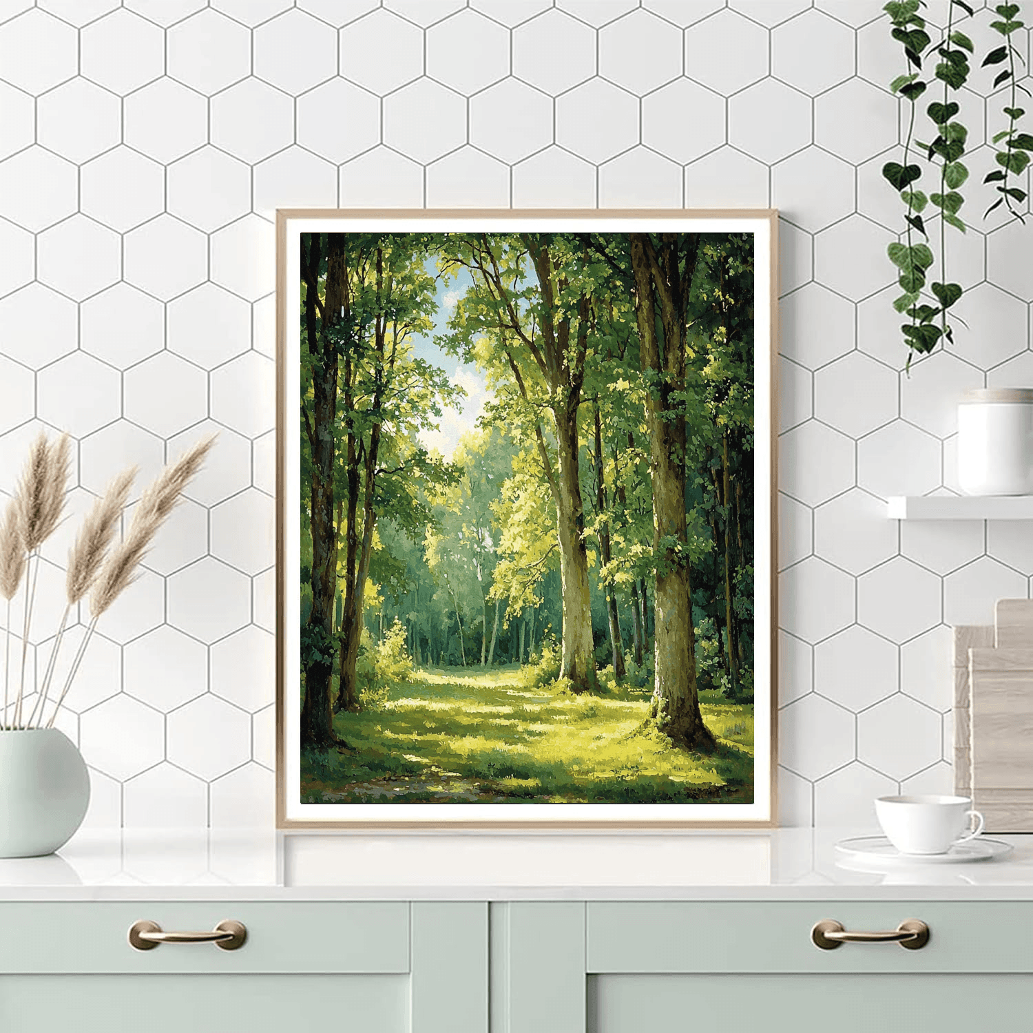 Caspar David Friedrich Inspired Nature's Embrace  Painting By Numbers Kit