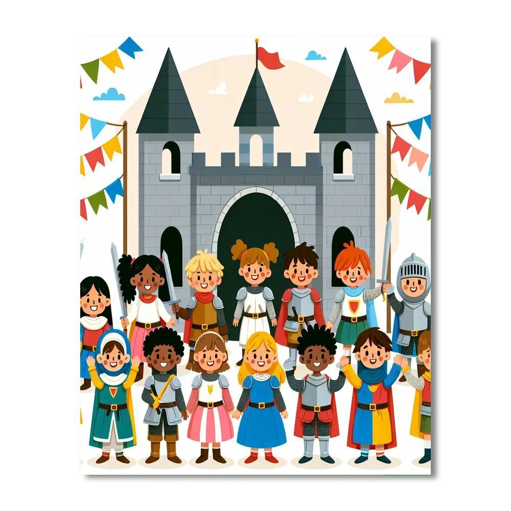 Knight's Courage Quest Numbered Painting Kits